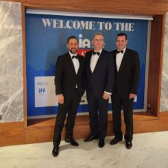 Gareth Gillings from our UK team and CEO Martin Murphy and VP of Sales Sean Devenish attending 2022 BIA Awards